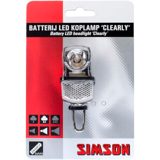 Simson koplamp Clearly batterij 7 lux