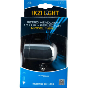 IKZI Light koplamp Nero batterij 10 lux chroom