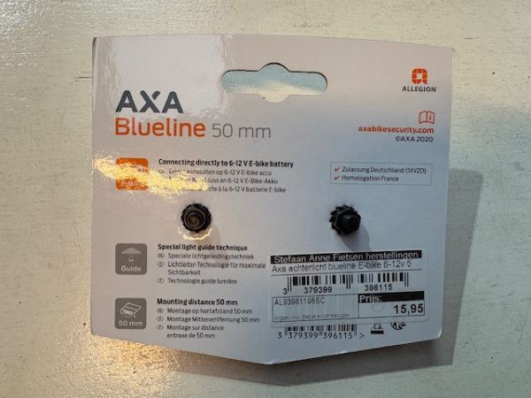 Axa achterlicht blueline E-bike 6-12v 50mm