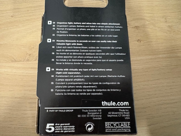Thule Pack n Pedal houder koplamp