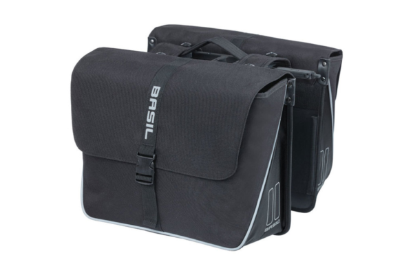 Basil tas Dubbel Forte Mik Zwart 35L